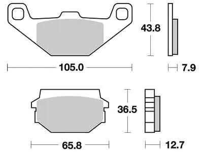 TRW Brake Pad MCB 719 Organic Standard