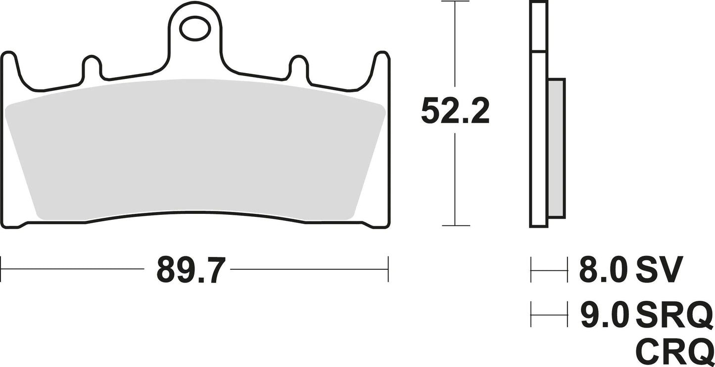 Trw Brake Pad MCB 659 SV Sinterato Metal