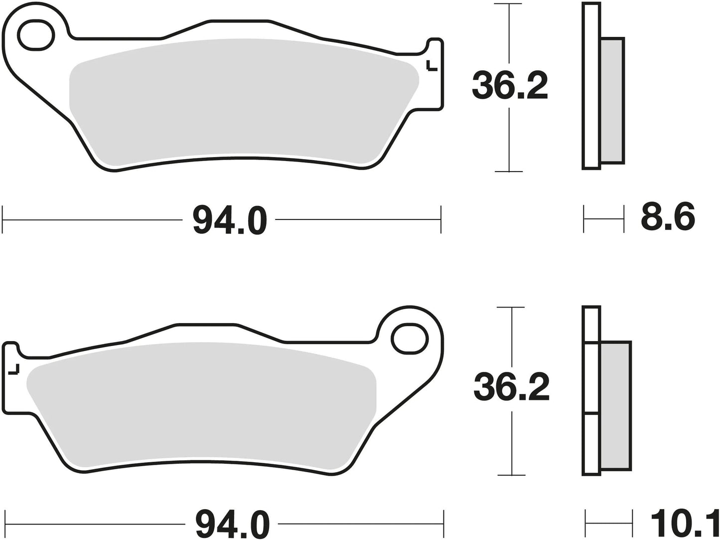 TRW Brake Pad MCB 707 Organic Standard