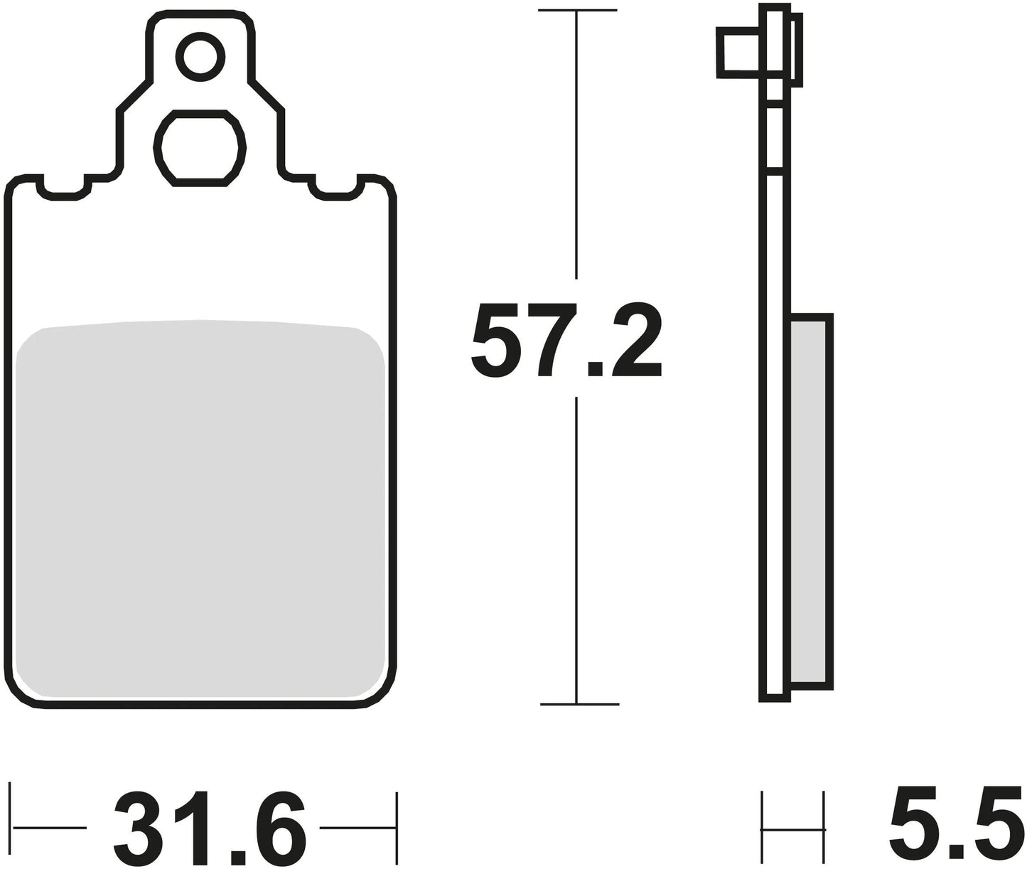 TRW Brake Pad MCB 578 Organic Standard