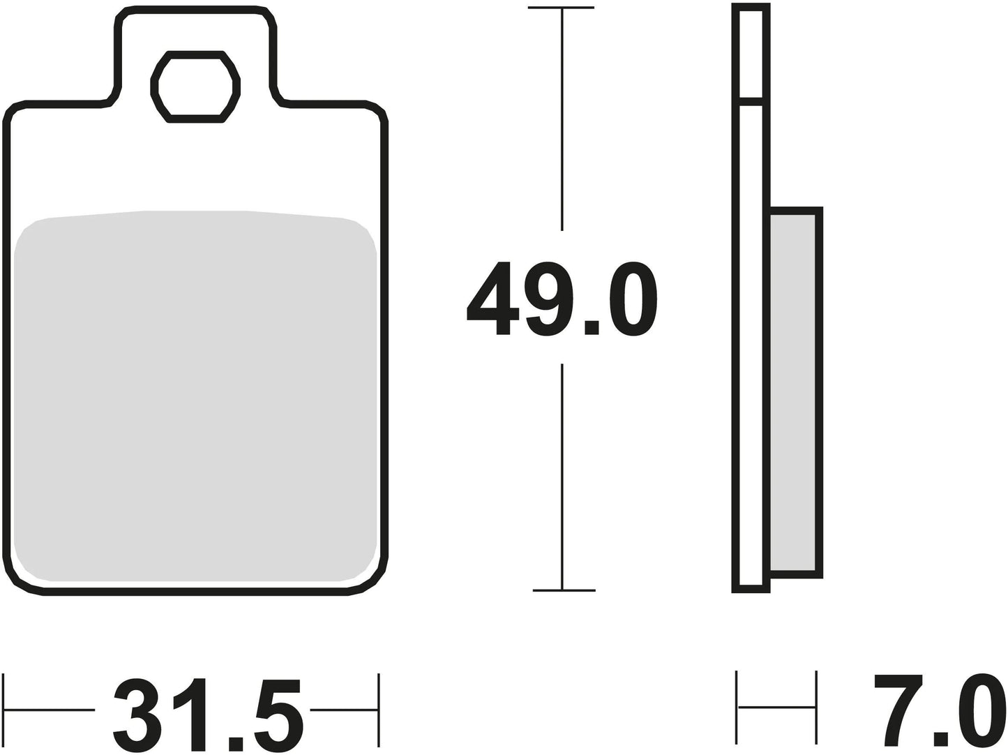 TRW Brake Pad MCB 688 Organic Standard