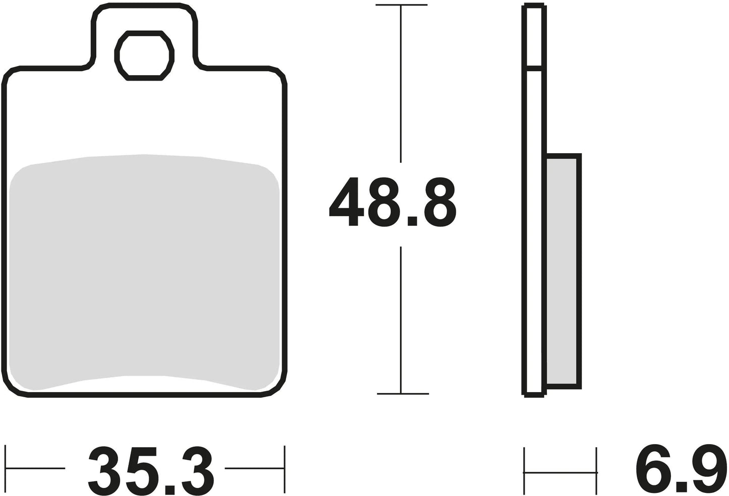 TRW Brake Pad MCB 695 EC organico