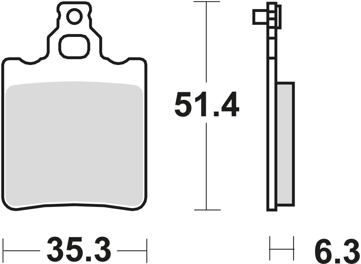 TRW Brake Pad MCB 552 Organic Standard