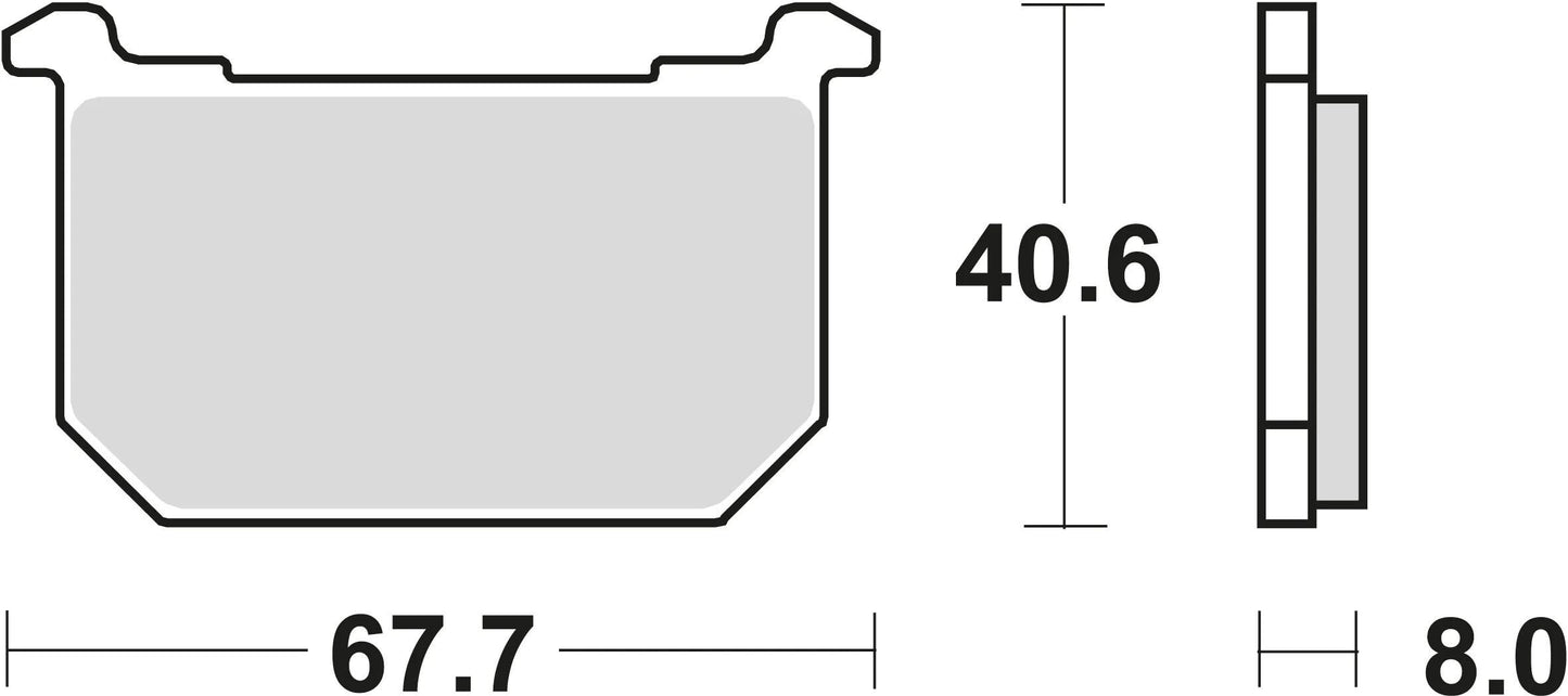 TRW Brake Pad MCB 515 Organic Standard