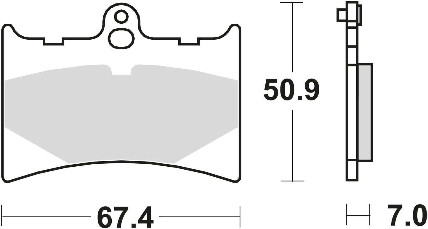 TRW Brake Pad MCB 572 Organic Standard