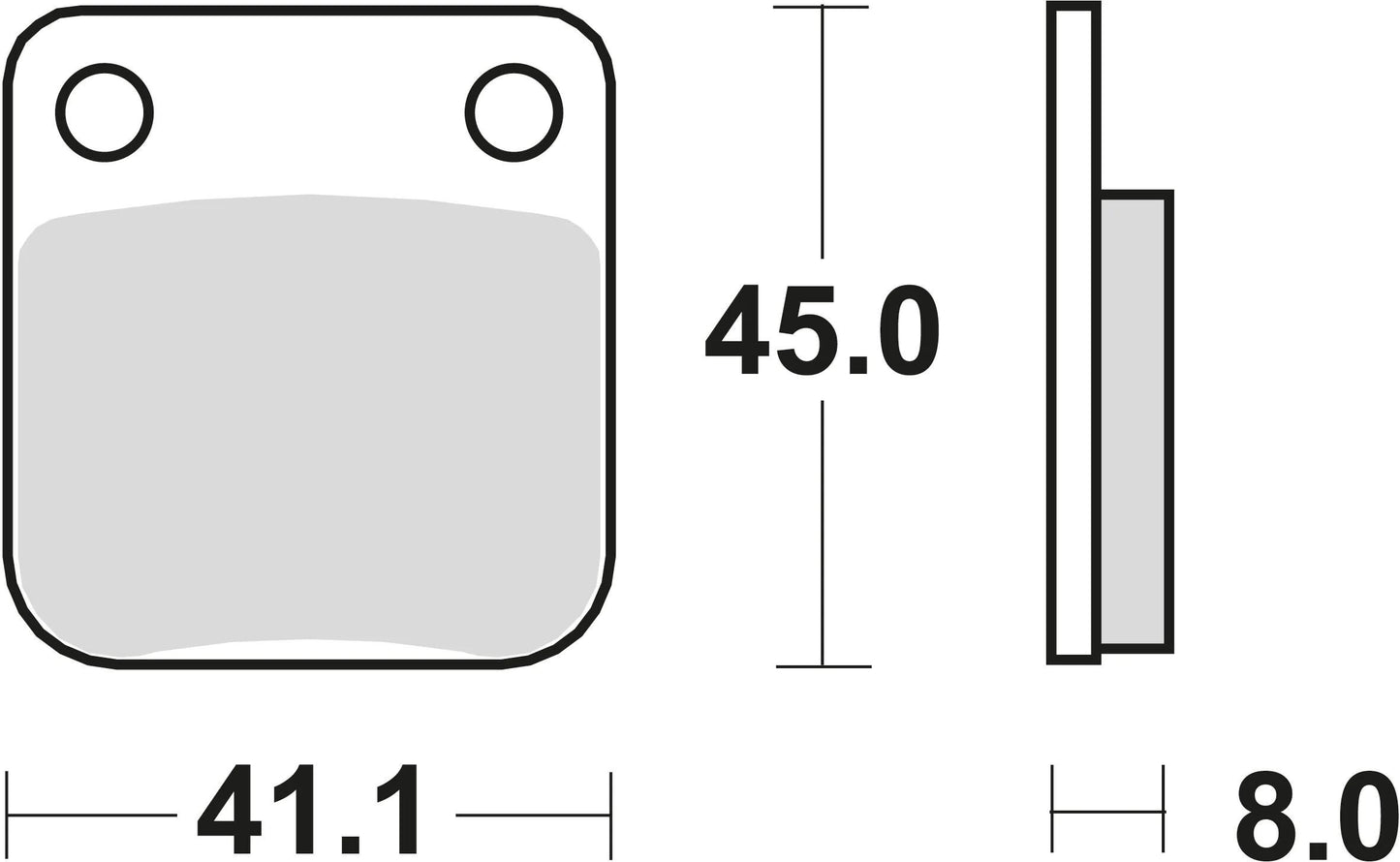TRW Brake Pad MCB 510 Organic Standard