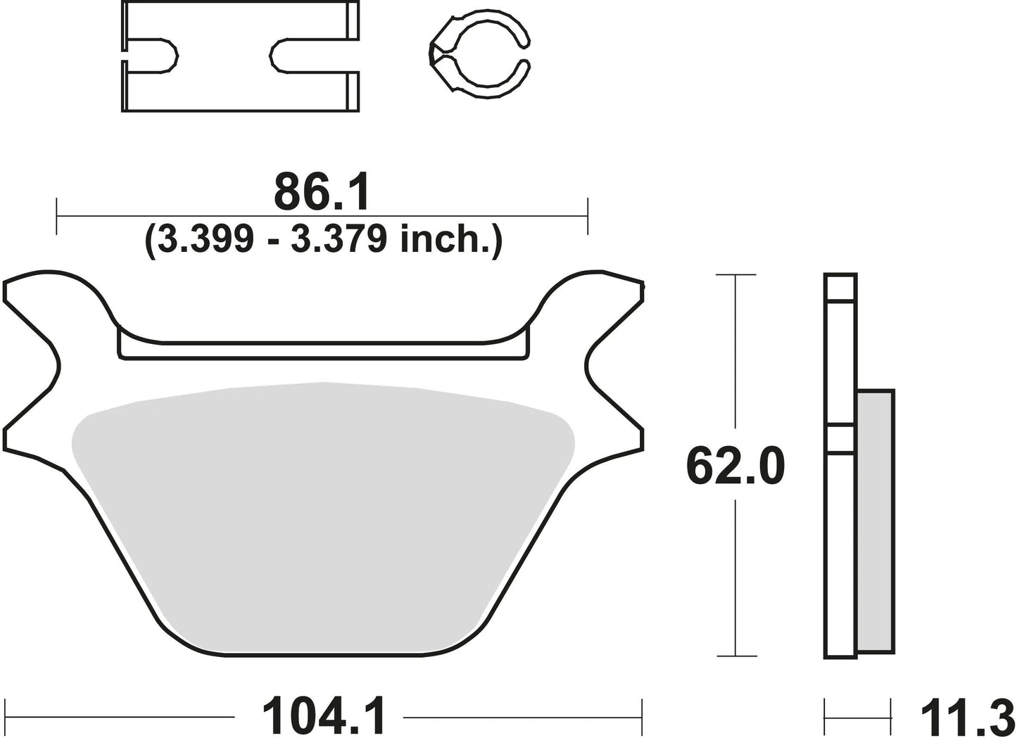 TRW Brake Pad MCB 583 Organic Standard