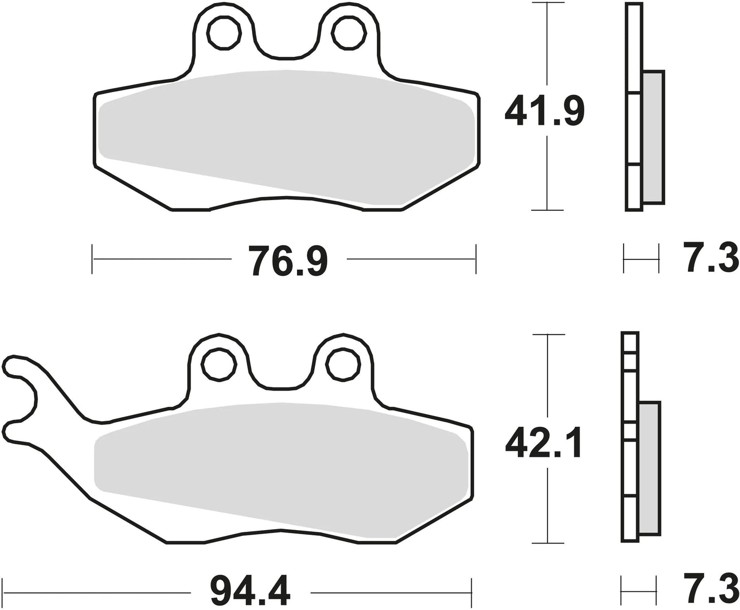 TRW Brake Pad MCB 664 Organic Standard