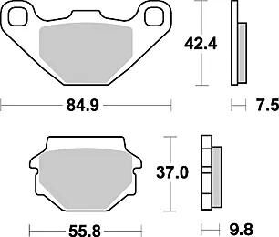 TRW Brake Pad MCB 523 Organic Standard