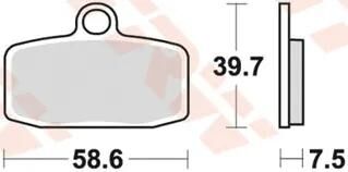 Trw Brake Pad MCB 842 SI Sinterited Metal
