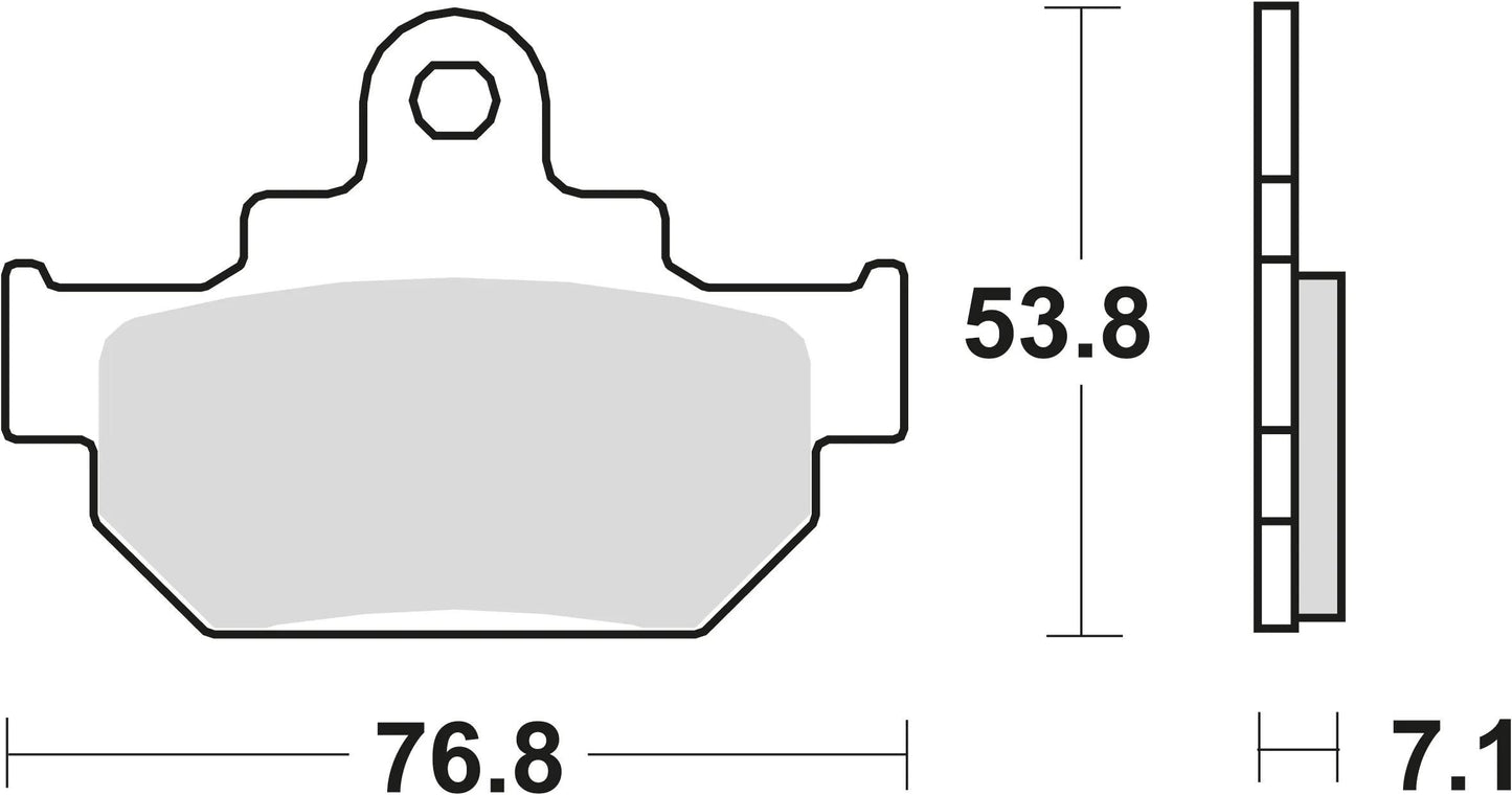 TRW Brake Pad MCB 550 Organic Standard