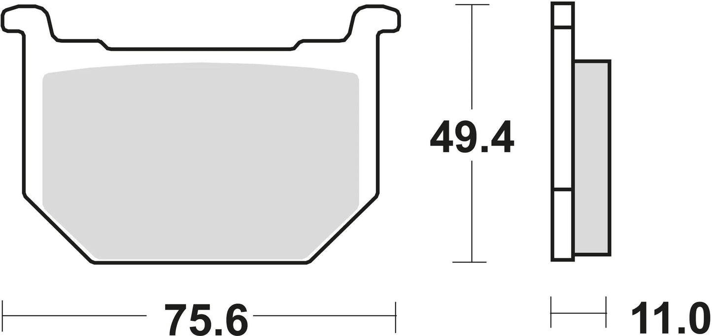 TRW Brake Pad MCB 509 Organic Standard