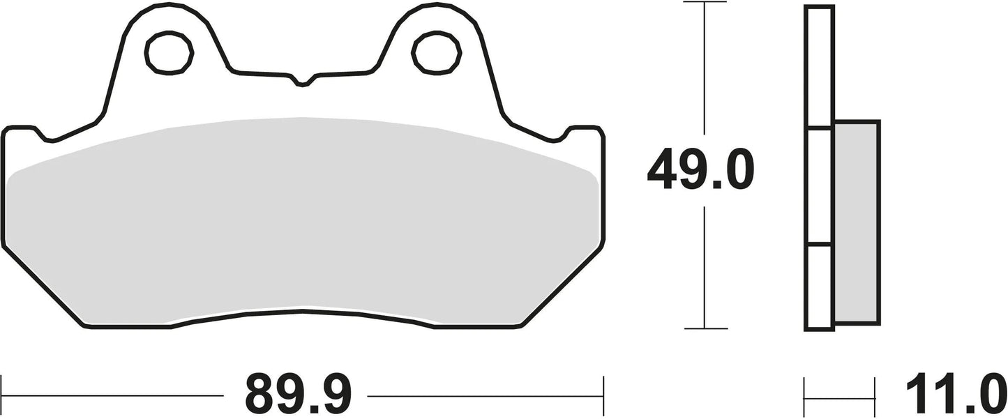 TRW Brake Pad MCB 512 Organic Standard