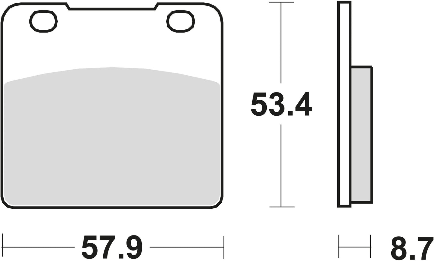 TRW Brake Pad MCB 542 Organic Standard