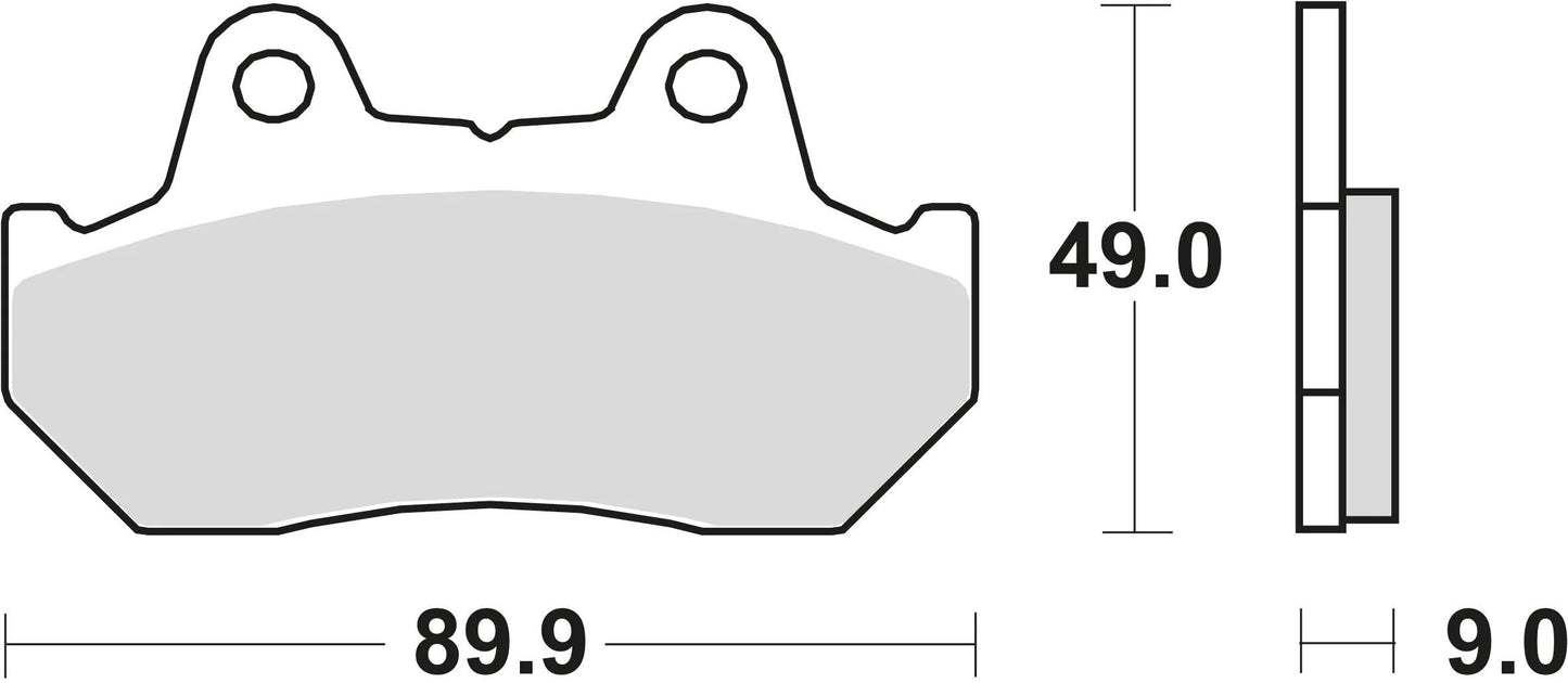 TRW Brake Pad MCB 544 Organic Standard