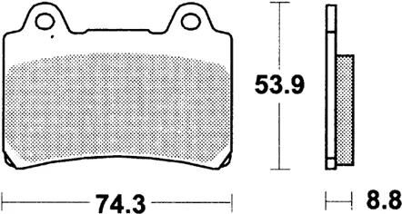 TRW Brake Pad MCB 584 Organic Standard