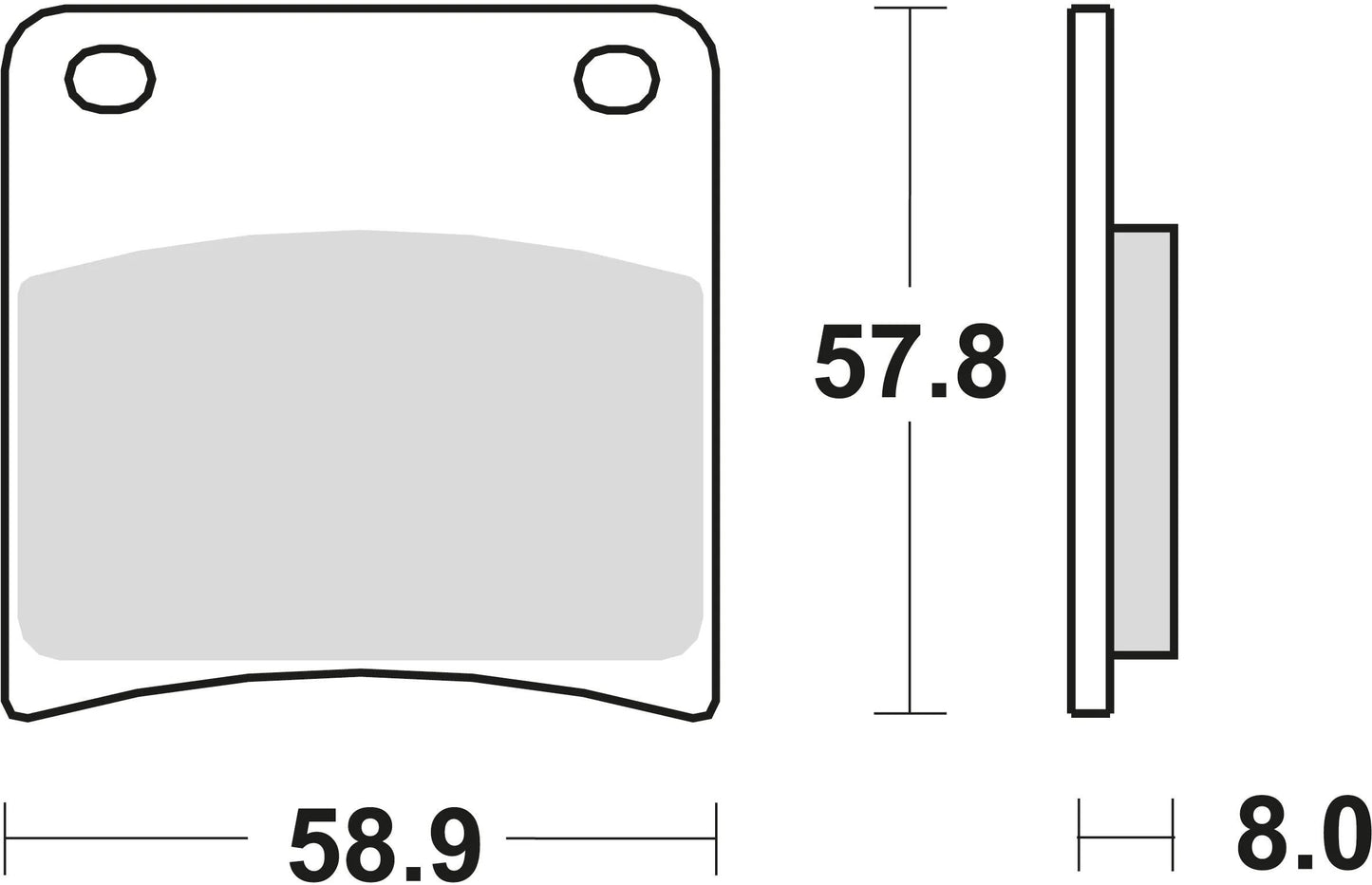 TRW Brake Pad MCB 591 Organic Standard