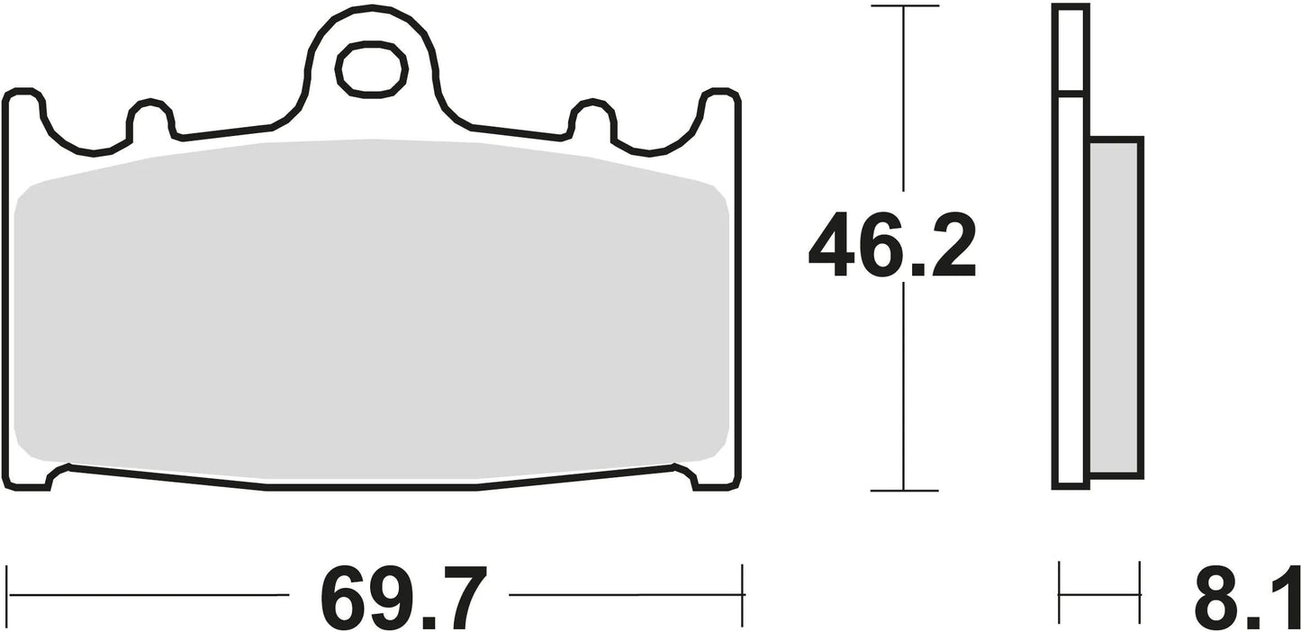 TRW Brake Pad MCB 602 Organic Standard