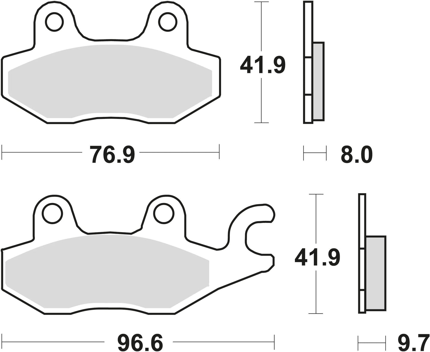 TRW Brake Pad MCB 604 Organic Standard