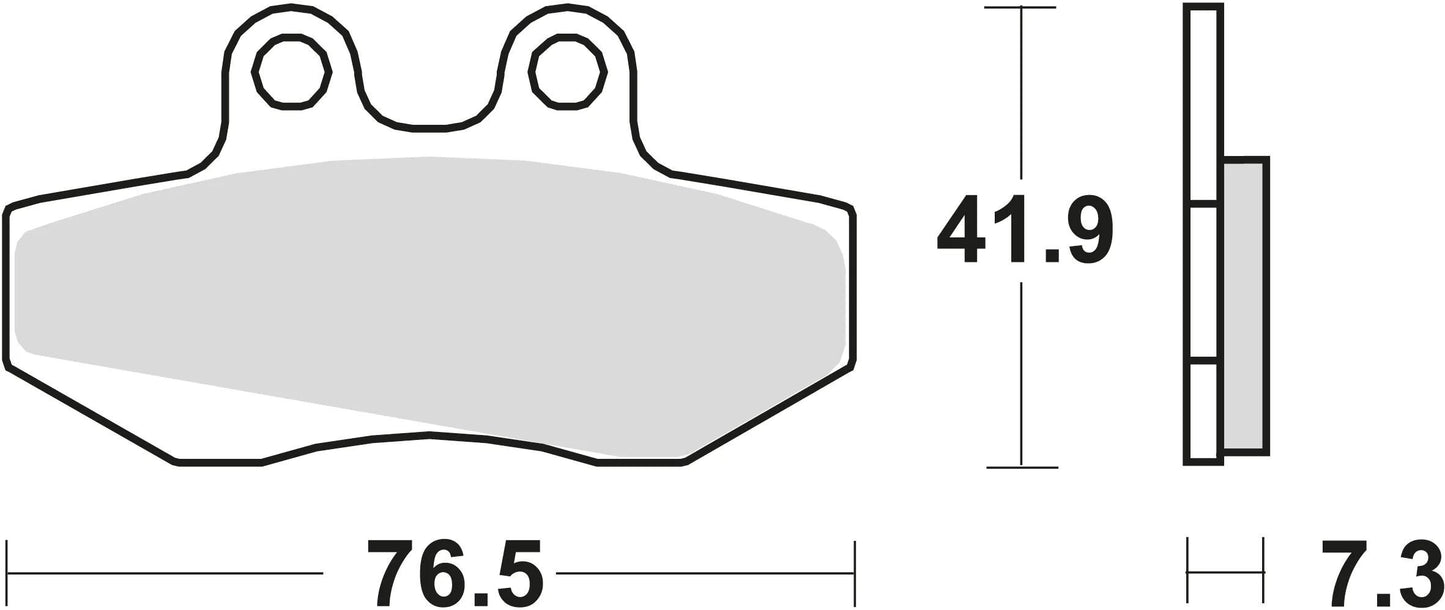 TRW Brake Pad MCB 629 Organic Standard