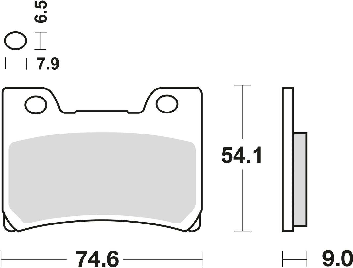 TRW Brake Pad MCB 642 Organic Standard