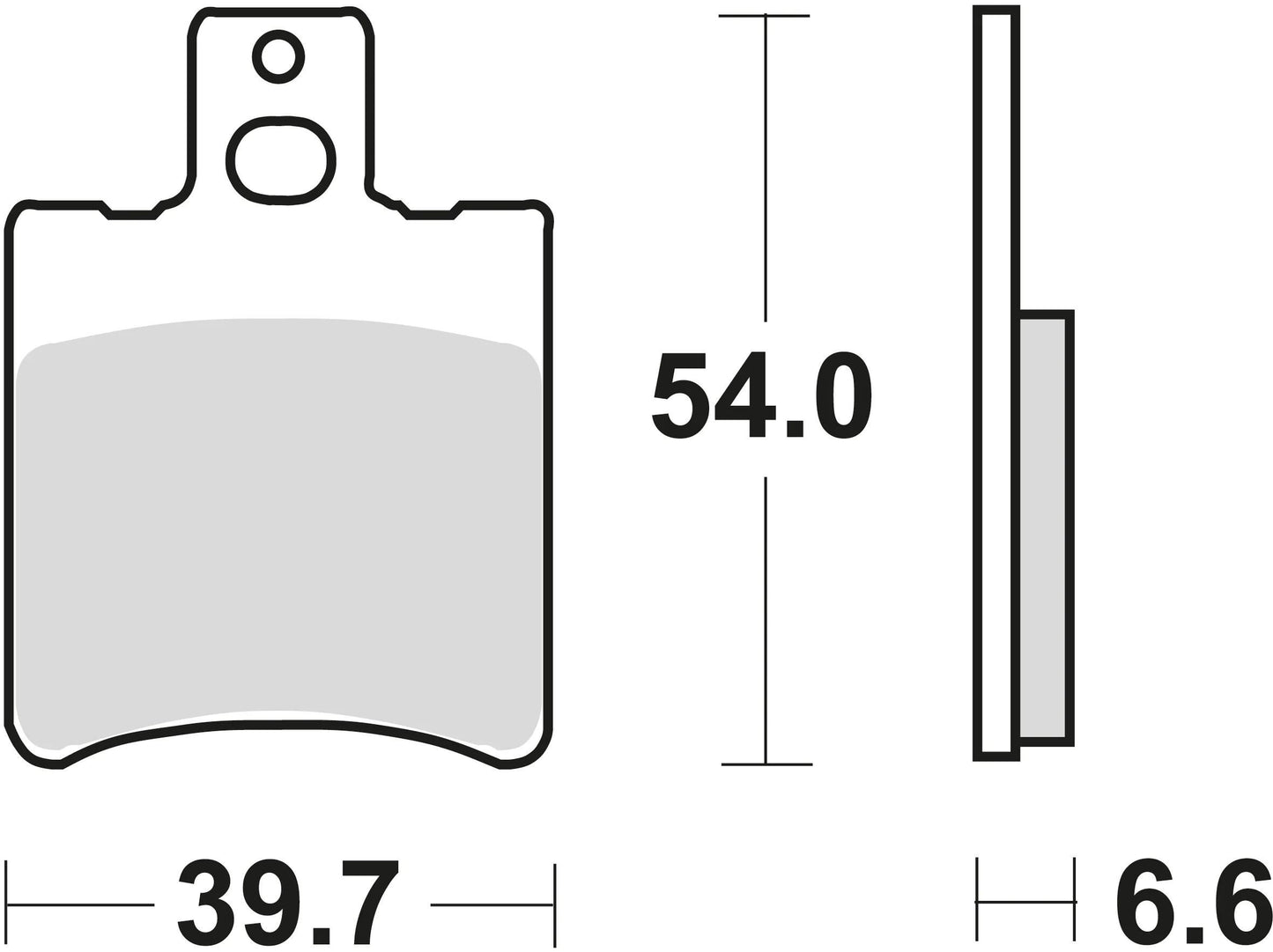 TRW Brake Pad MCB 644 Organic Standard