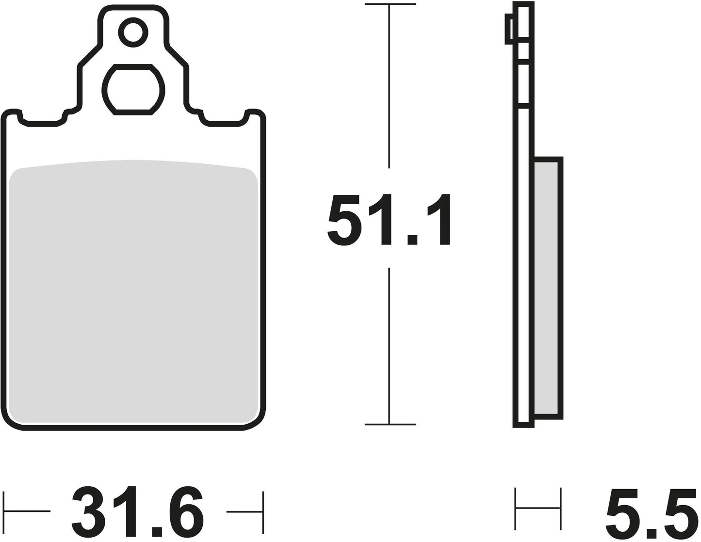 TRW Brake Pad MCB 651 Organic Standard