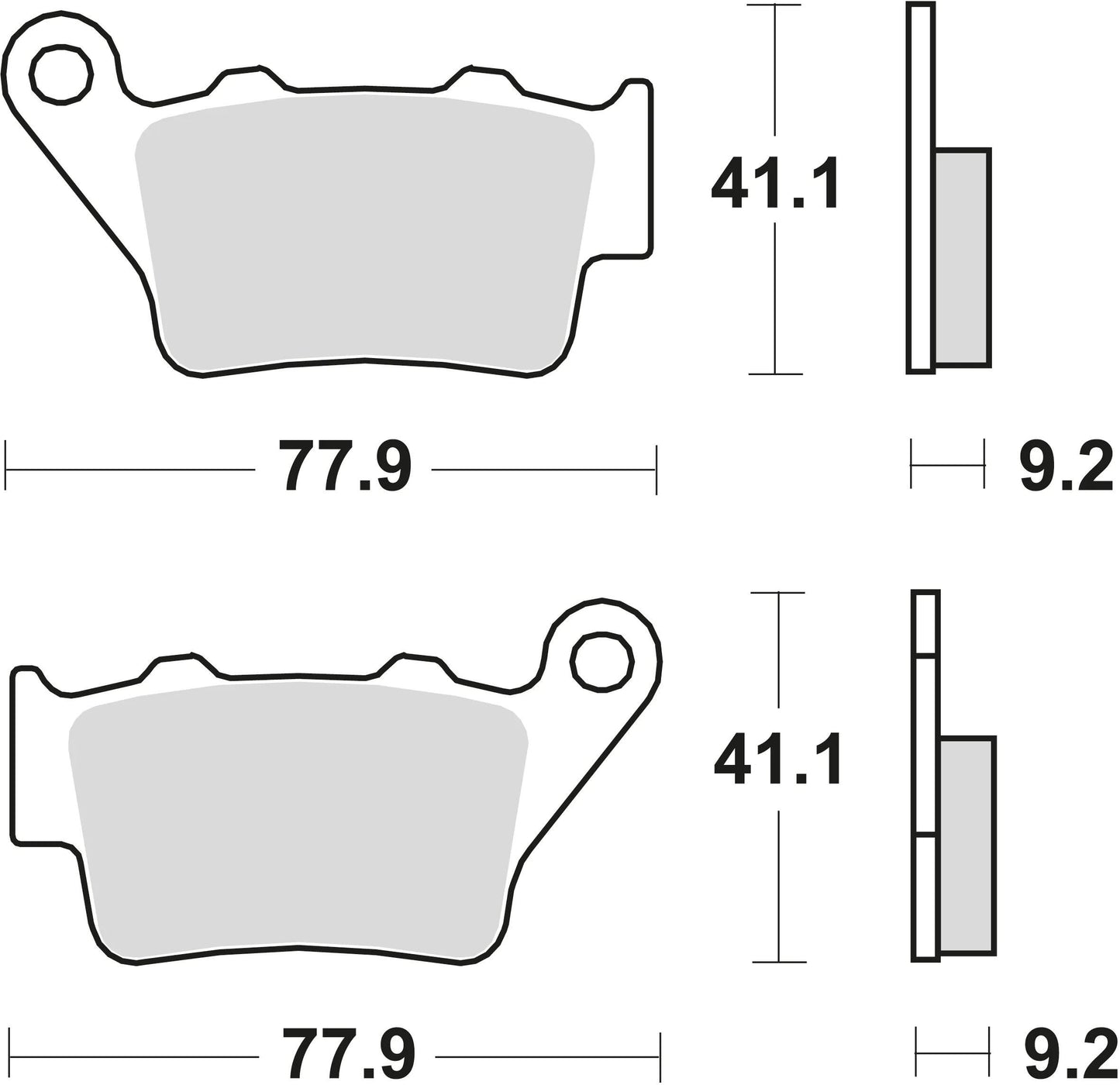 Trw Brake Pad MCB 672 SI Sinterato Metal