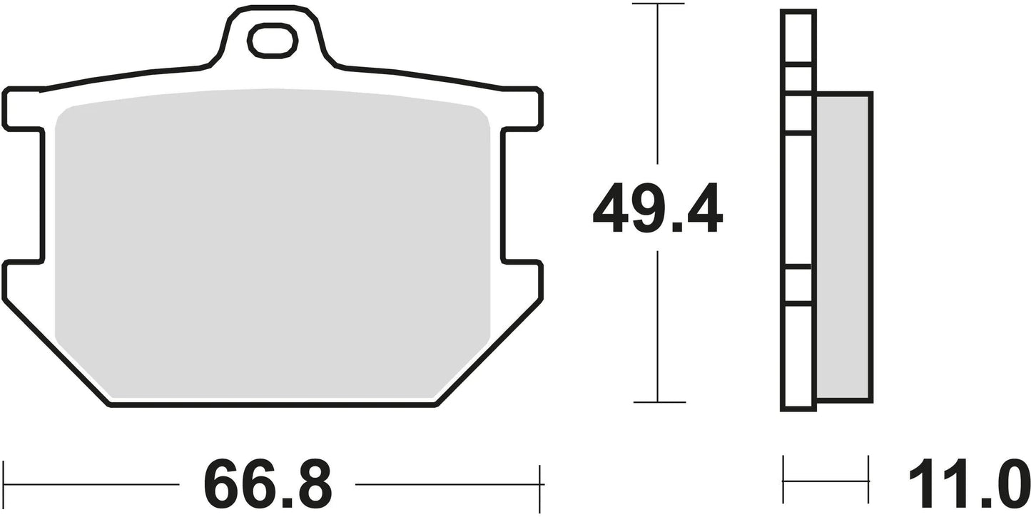 TRW Brake Pad MCB 68 Organic Standard