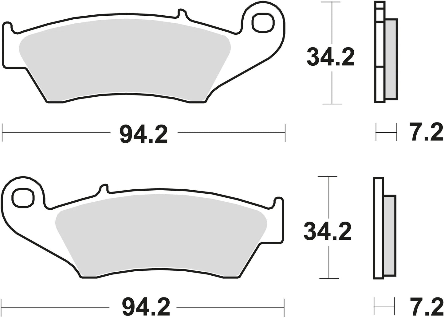 Trw Brake Pad MCB 669 SI Sinterited Metal