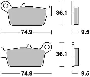 TRW Brake Pad MCB 575 Organic Standard