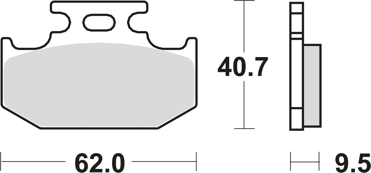 TRW Brake Pad MCB 625 Si Sint. metallo