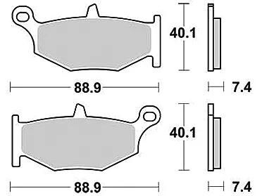 Trw Brake Pad MCB 783 Sinterited Metal