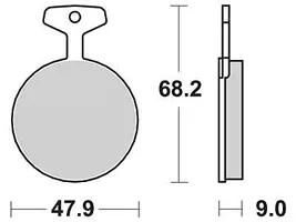TRW Brake Pad MCB 44 Organic Standard