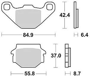 TRW Brake Pad MCB 517 Organic Standard
