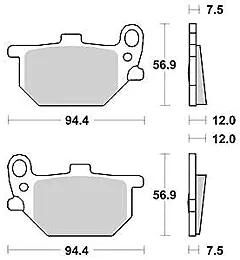 TRW Brake Pad MCB 520 Organic Standard