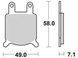 TRW Brake Pad MCB 536 Organic Standard