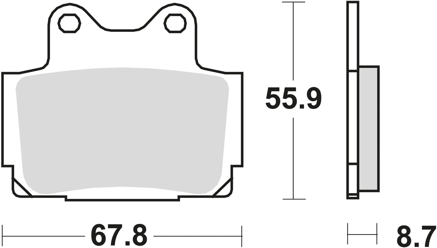Trw Brake Pad MCB 541 Sinterited Metal