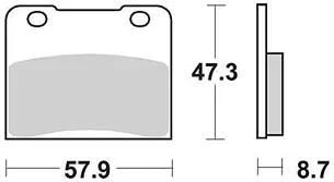 TRW Brake Pad MCB 547 Organic Standard