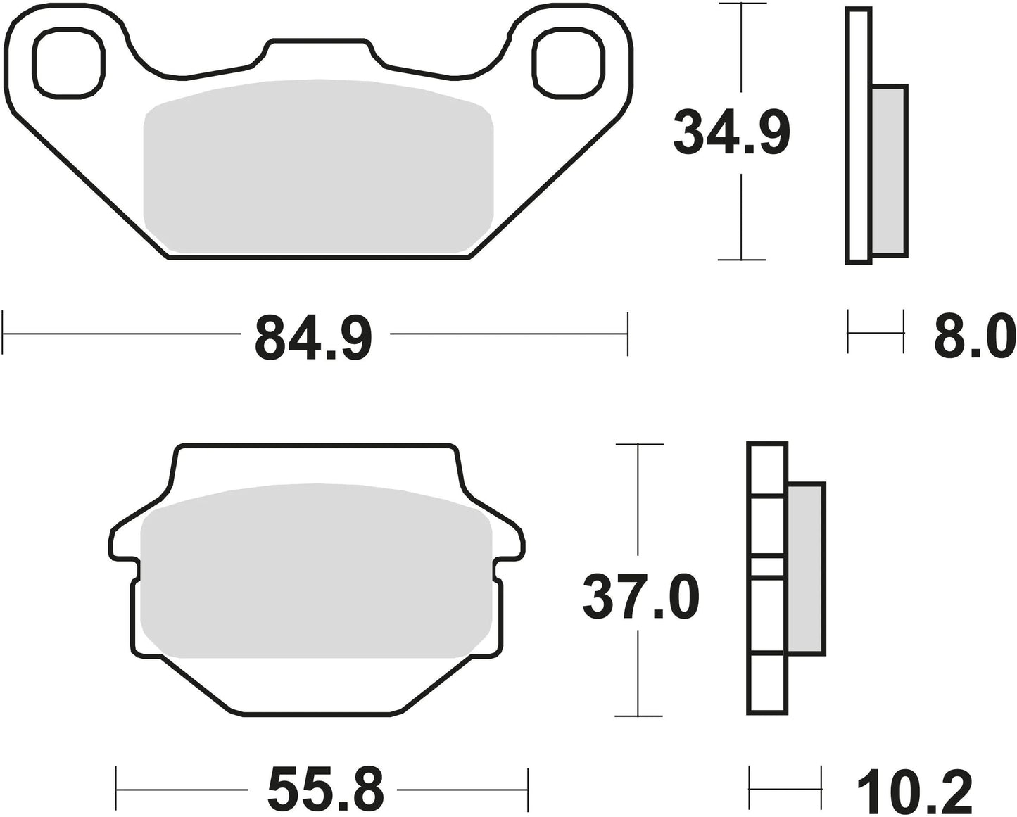 TRW Brake Pad MCB 560 Organic Standard