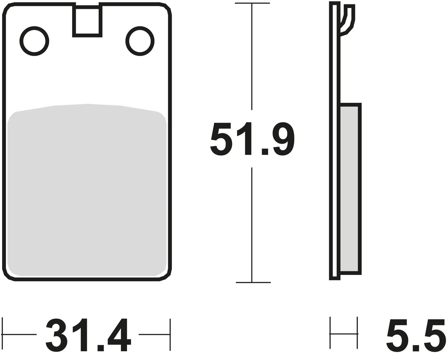 Trw Brake Pad MCB 564 Sr Sinteded Metal