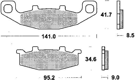 Trw Brake Pad MCB 569 Sinterited Metal