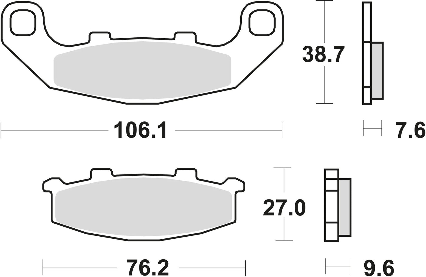 Trw Brake Pad MCB 586 SV Sinterato Metal