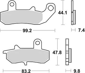 Trw Brake Pad MCB 612 Sinterited Metal