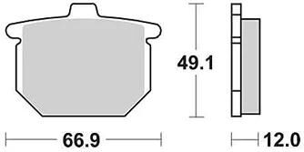 TRW Brake Pad MCB 62 Organic Standard