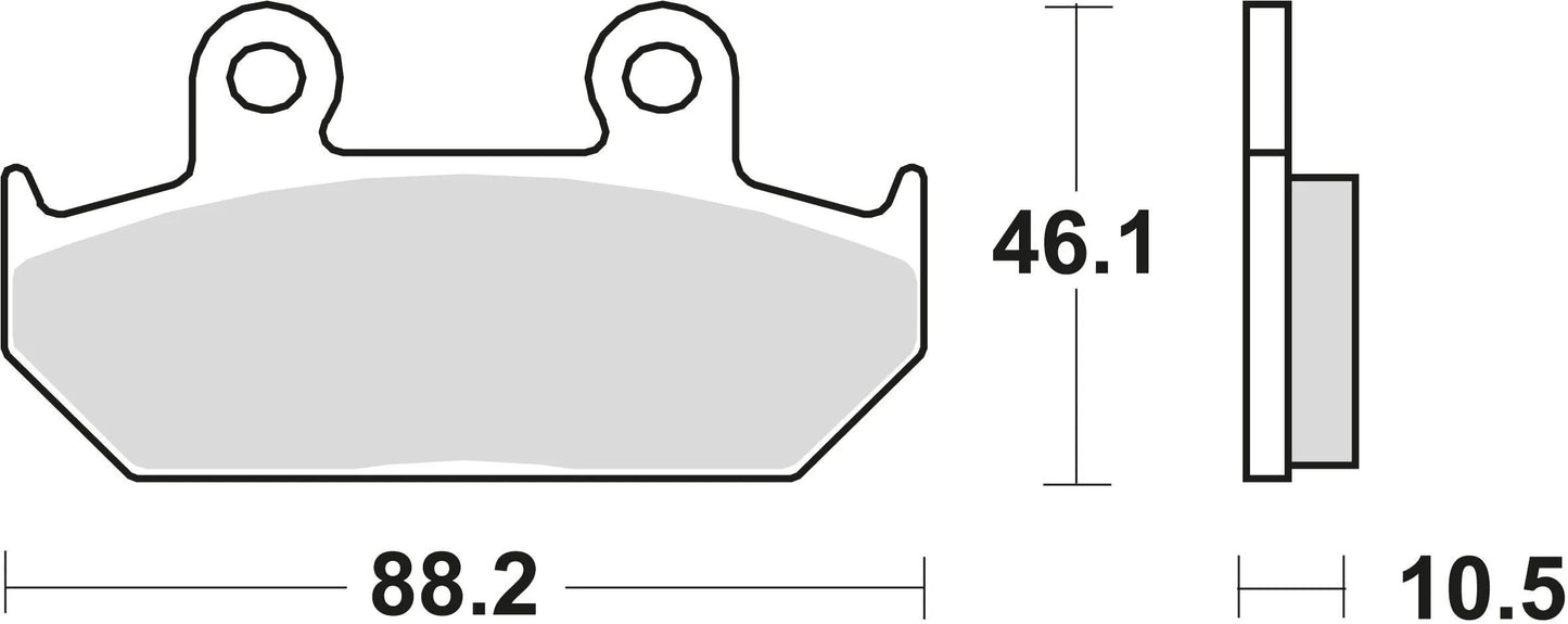 TRW Brake Pad MCB 624 SV Sinterited Metal