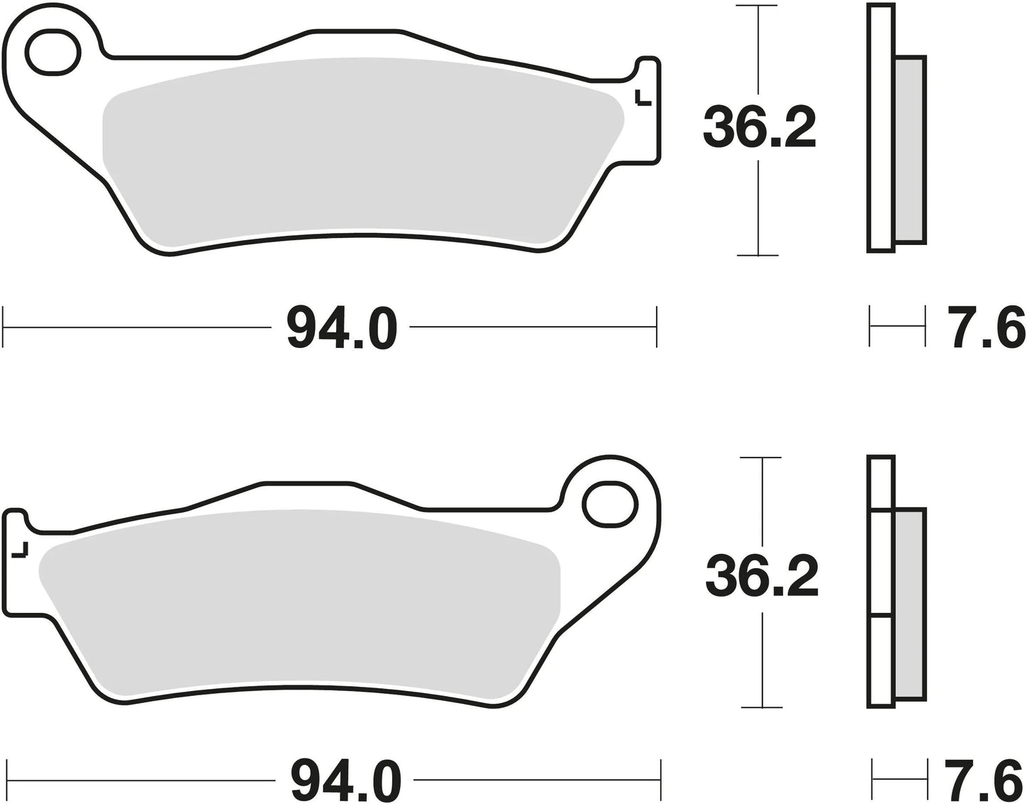 Trw remblokken mcb 648 brake pads sinter mcb 648 rsi