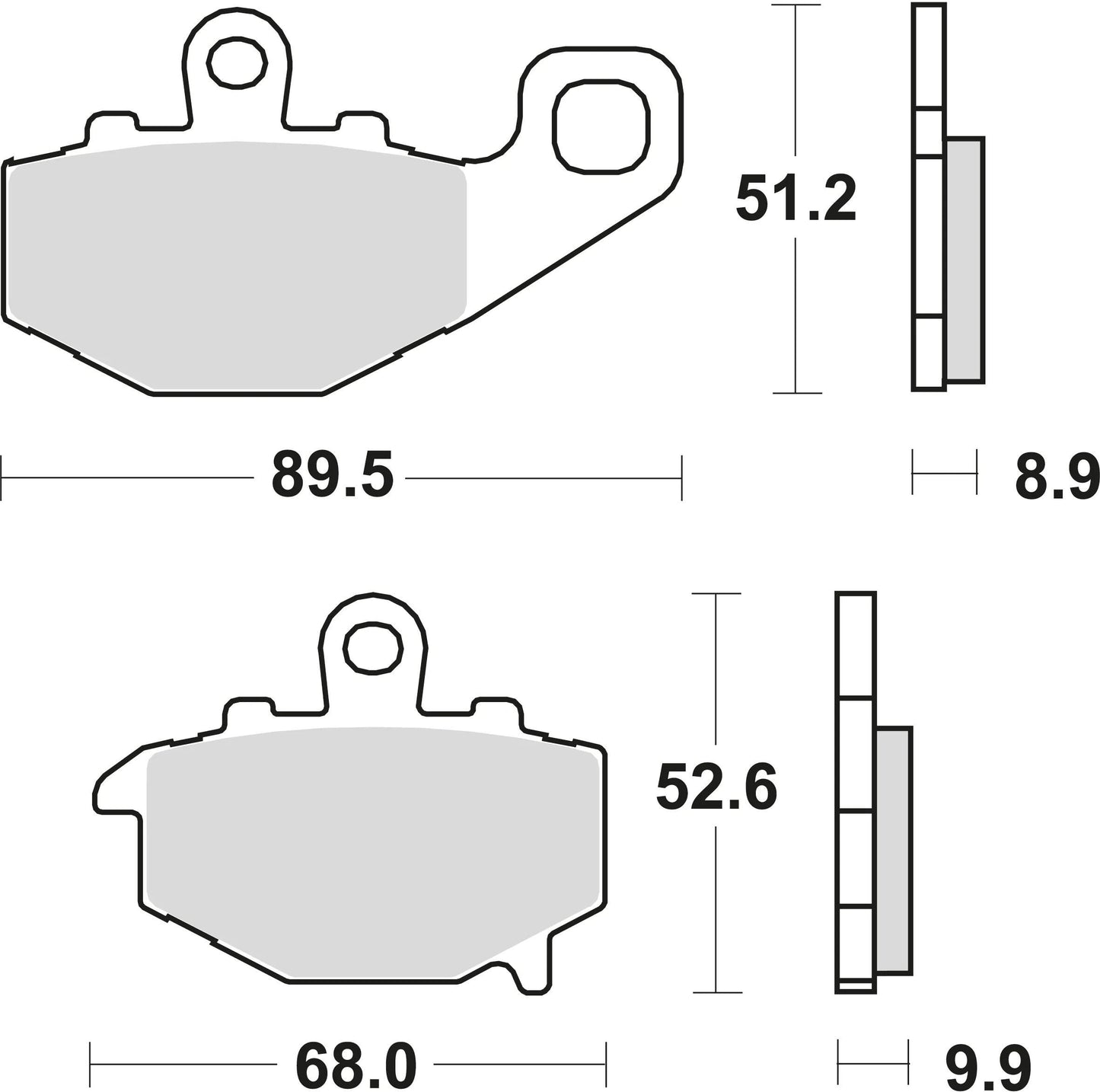 Trw Brake Pad MCB 662 Sinterited Metal