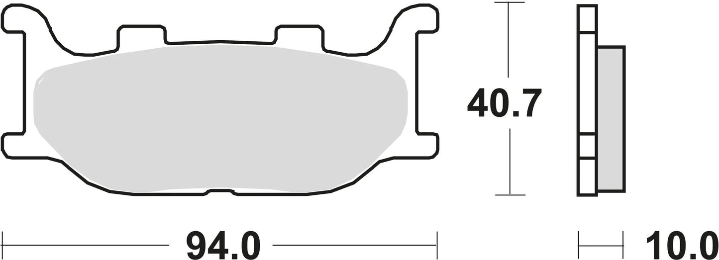 Trw Brake Pad MCB 666 SV Sinterato Metal
