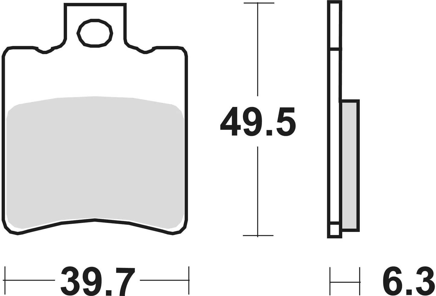 Trw Brake Pad MCB 674 Sr Sinteded Metal